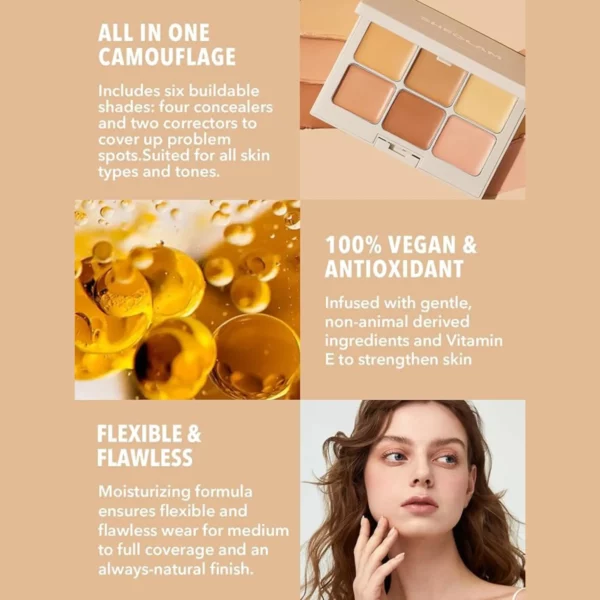 پالت کارکتور و کانسیلر شیگلم مدل Multi-Fix رنگ Dulce De Leche