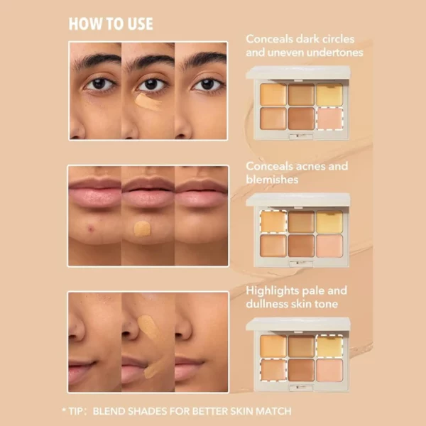 پالت کارکتور و کانسیلر شیگلم مدل Multi-Fix رنگ Dulce De Leche