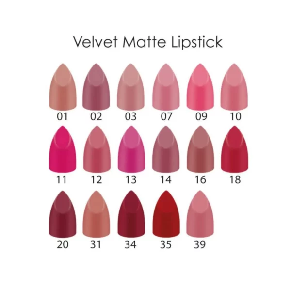 رژ لب جامد گلدن رز مدل Velvet Matte شماره 01