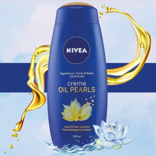 شامپو بدن نیوآ مدل Oil Pearls Lotus Flower حجم 500ml