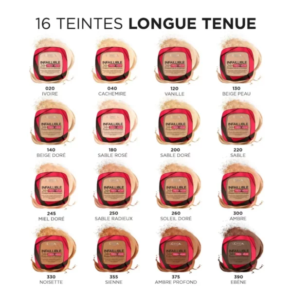 پنکیک لورآل مدل 24H Fresh Wear رنگ Vanilla شماره 120