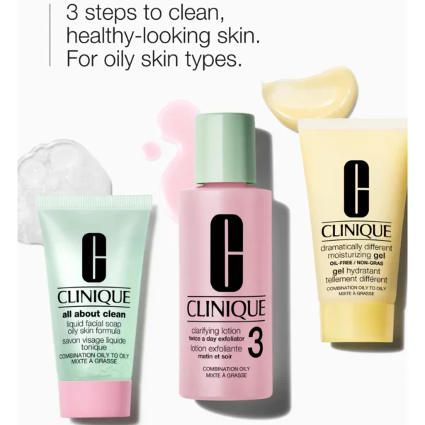 گیفت ست کلینیک مدل Oily Skin Skin School مجموعه 3 عددی