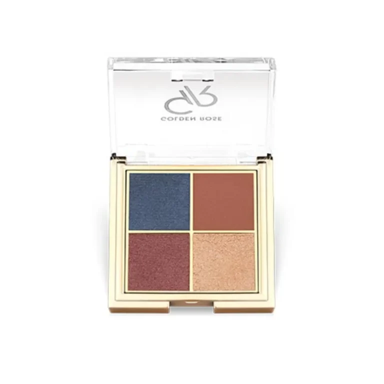 پالت سایه گلدن رز مدل Quattro رنگ03 Blue Charm