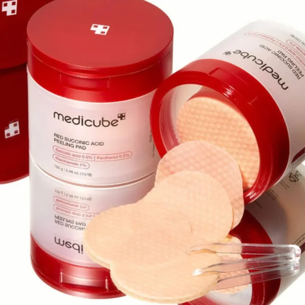 پد لایه بردار پوست مدیکیوب مدل Red Succinic Acid