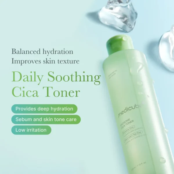 تونر تسکین دهنده مدیکیوب مدل Exosome Cica حجم 210ml