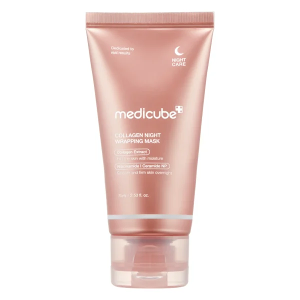 ماسک شب ضد چروک مدیکیوب مدل Collagen Night Wrapping حجم 75ml