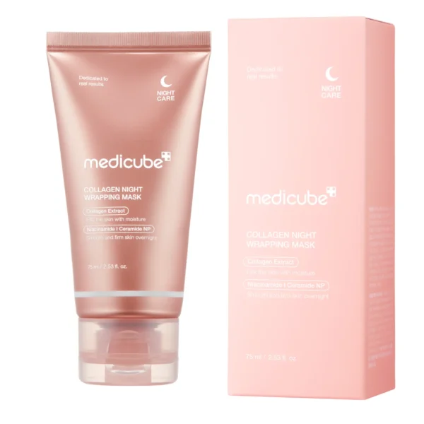 ماسک شب ضد چروک مدیکیوب مدل Collagen Night Wrapping حجم 75ml