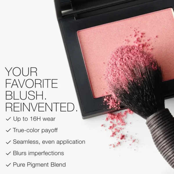 رژ گونه پودری نارس مدل Matte & Glow رنگ Orgasm Rush تراول سایز