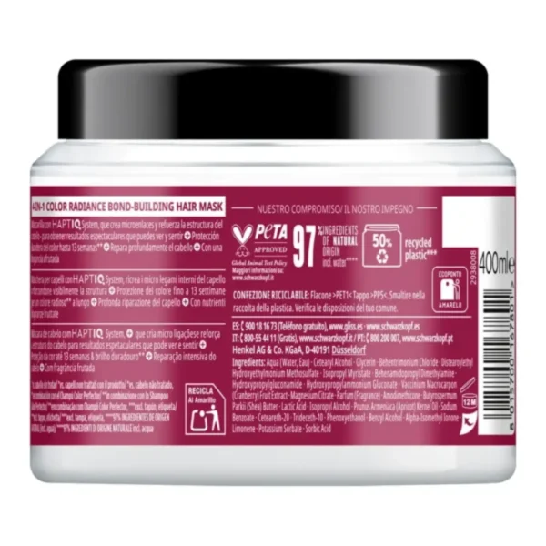 ماسک مو گلیس مدل Color Radiance Bond-building حجم 400ml