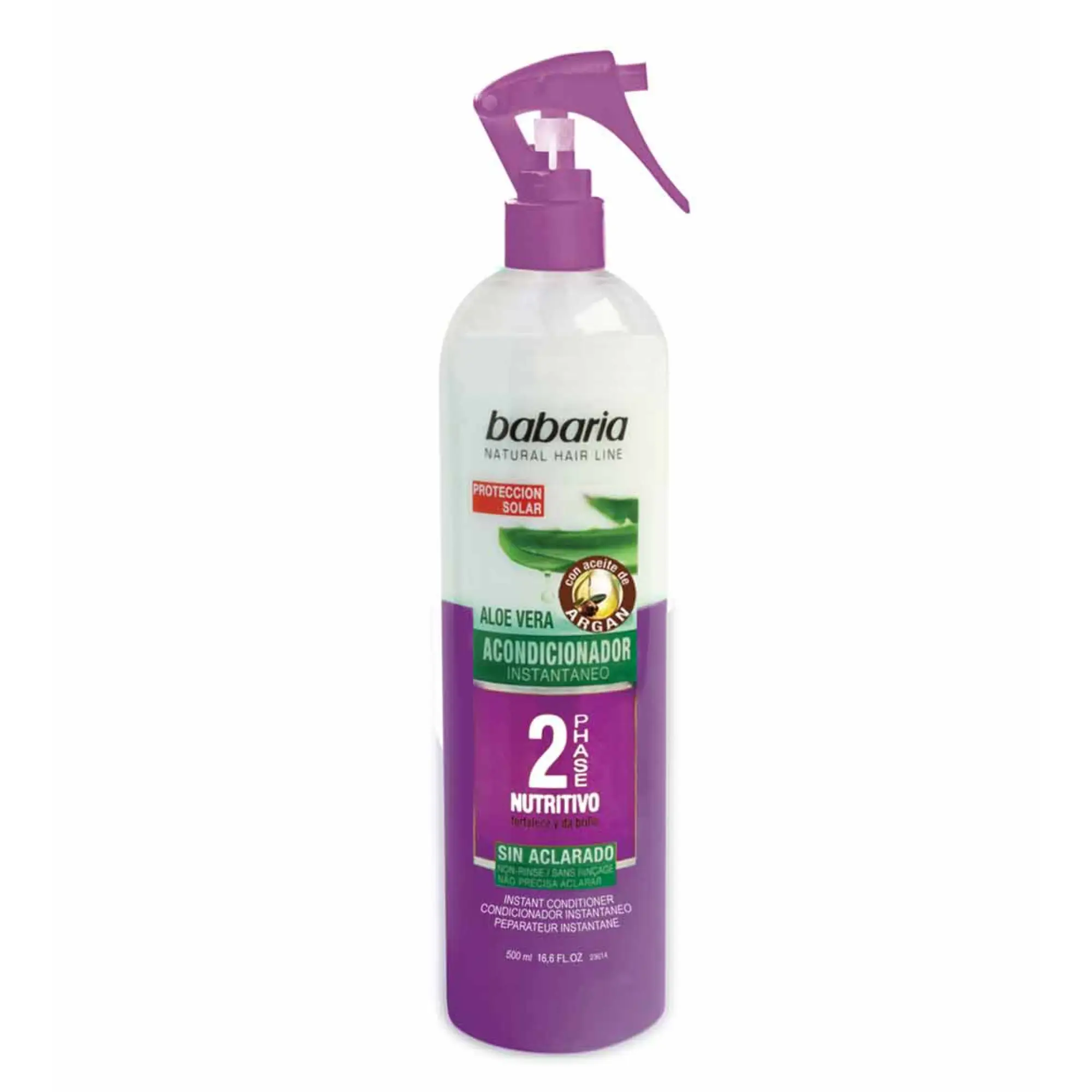 اسپری دوفاز مو باباریا مدل Aloe Vera حجم 500ml اسپری دوفاز مو باباریا مدل Aloe Vera حجم 500ml