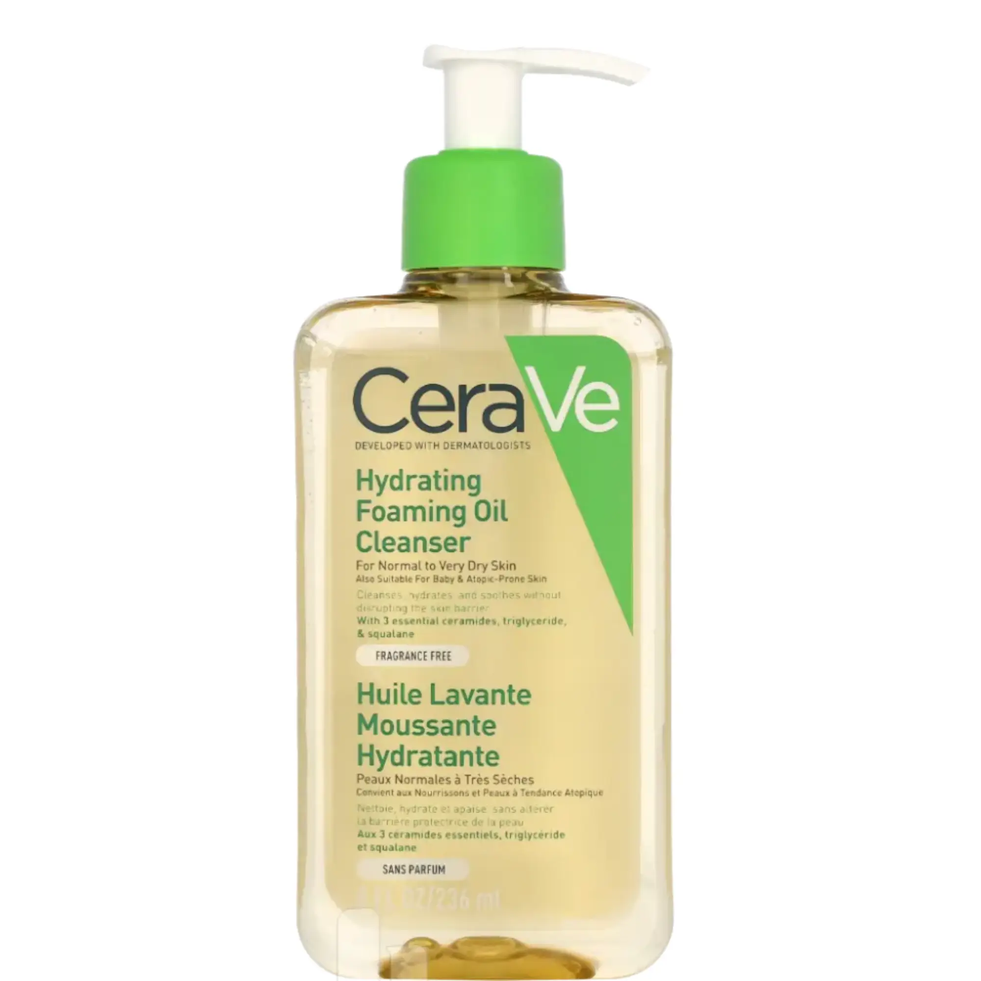شوینده صورت سراوی مدل Hydrating Foaming Oil حجم 236ml
