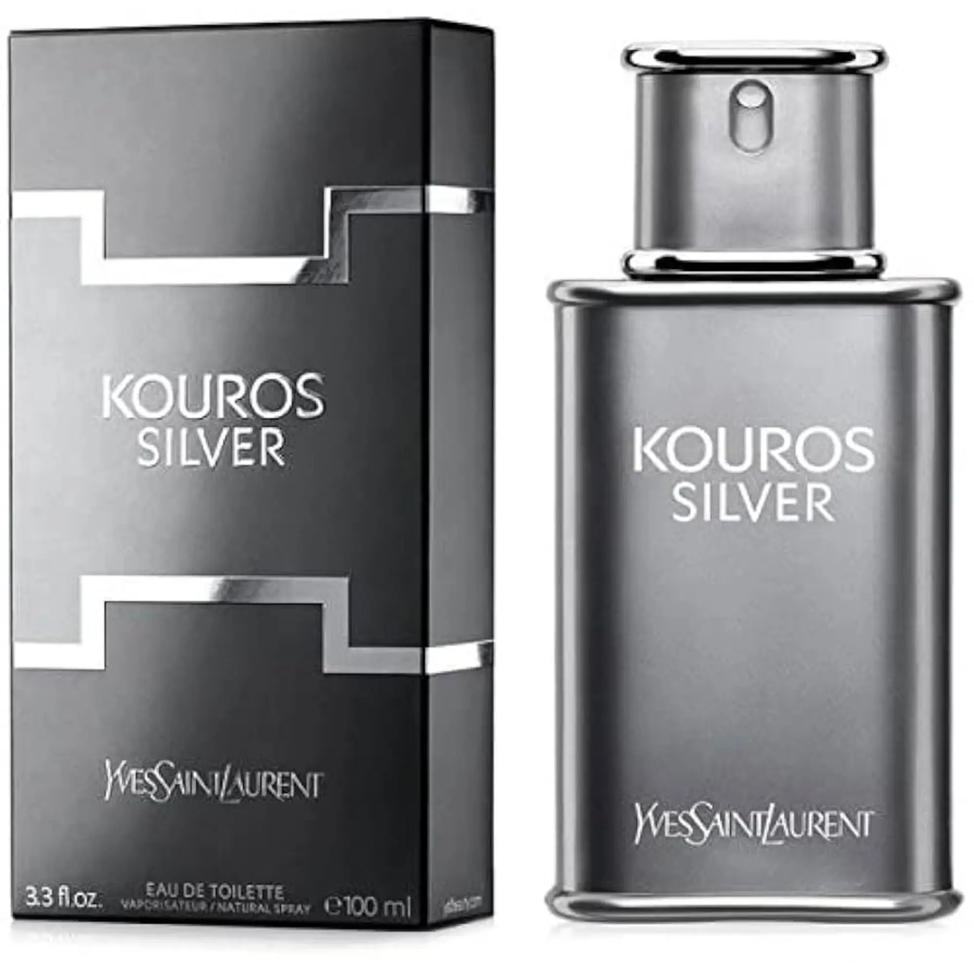 ادو تویلت مردانه ایو سن لورن مدل Kouros Silver حجم 100ml