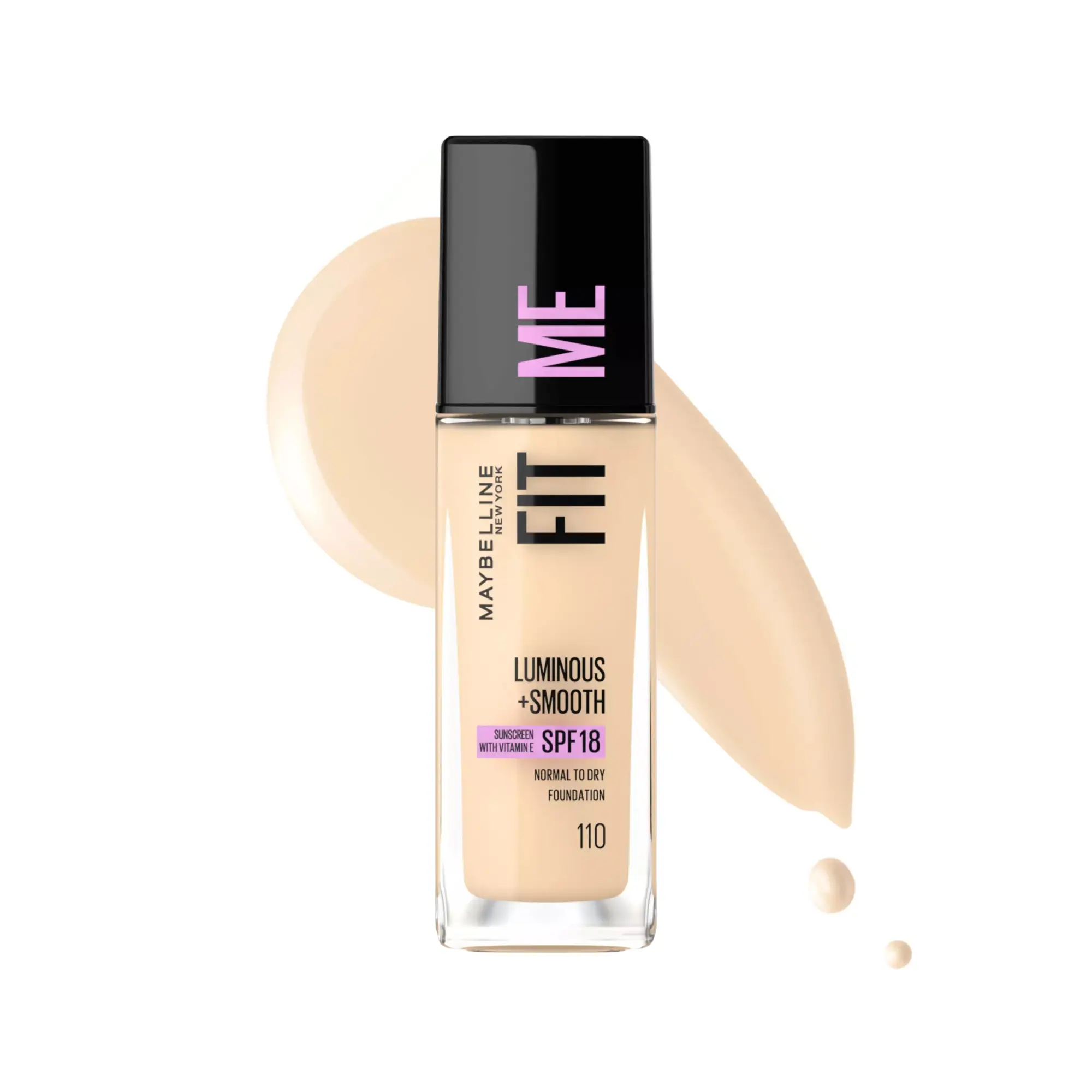 کرم پودر میبلین مدل Fit Me Luminous SPF18 رنگ Porcelain شماره 110
