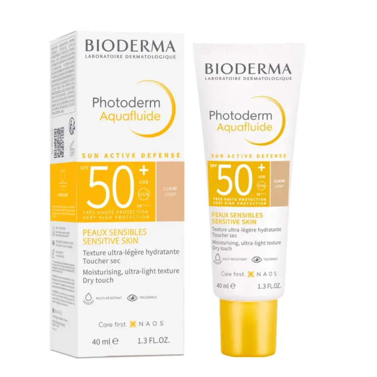 کرم ضد آفتاب رنگی SPF50 بایودرما مدل Aquafluide ‌رنگ Light
