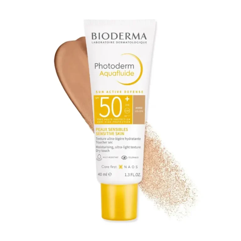 کرم ضد آفتاب رنگی SPF50 بایودرما مدل Aquafluide ‌رنگ Golden