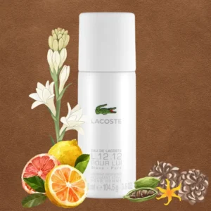 اسپری دئودورانت مردانه لاگوست مدل L.12.12 Blanc حجم 150ml