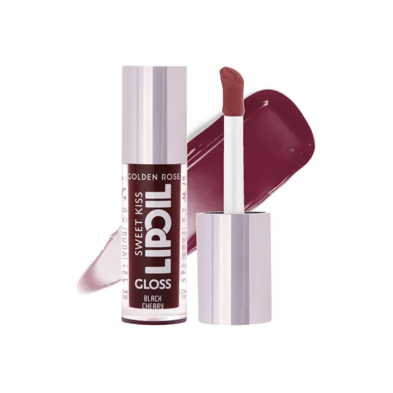 لیپ گلاس و روغن لب گلدن رز مدل Sweet Kiss رنگ Black Cherry شماره 08