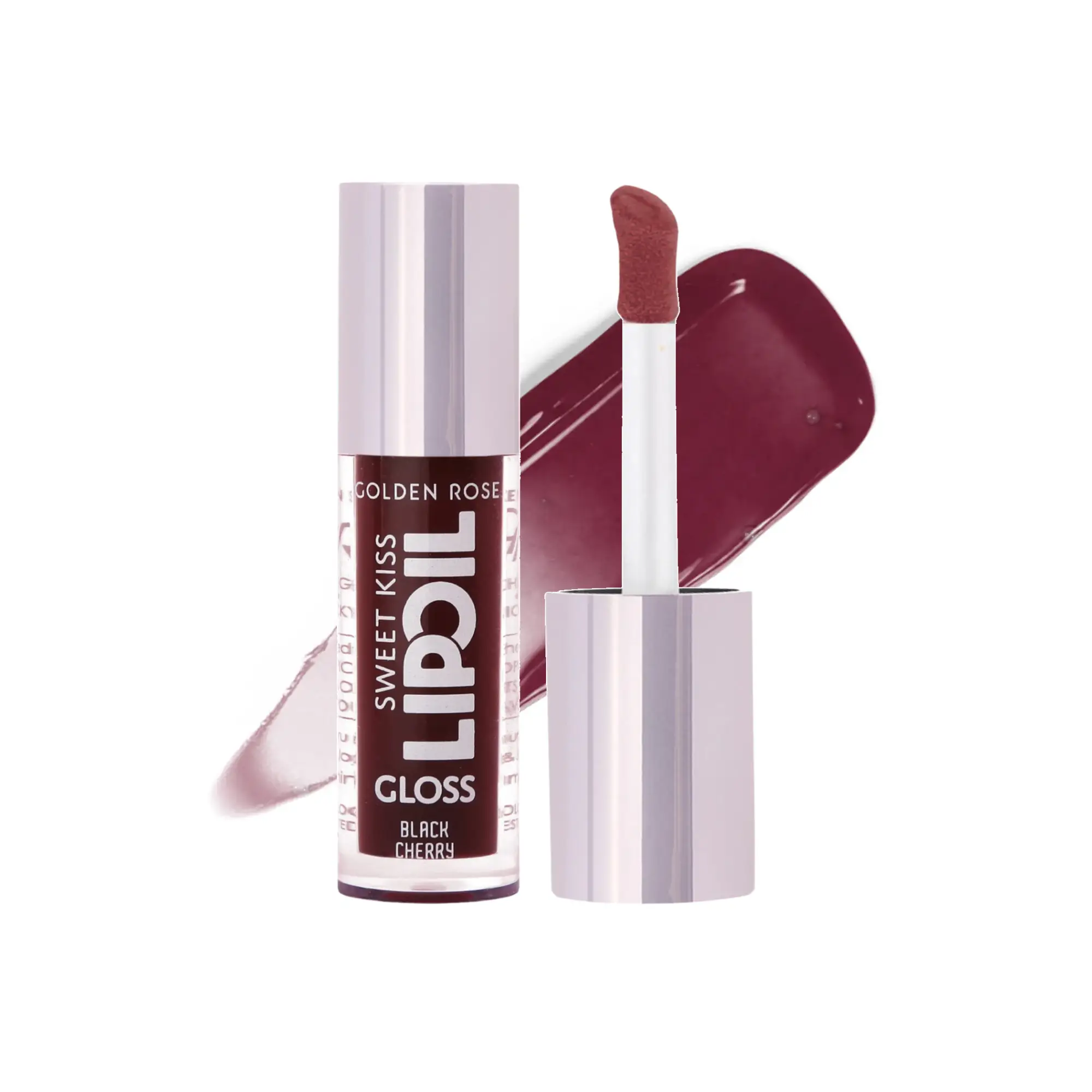 لیپ گلاس و روغن لب گلدن رز مدل Sweet Kiss رنگ Black Cherry شماره 08