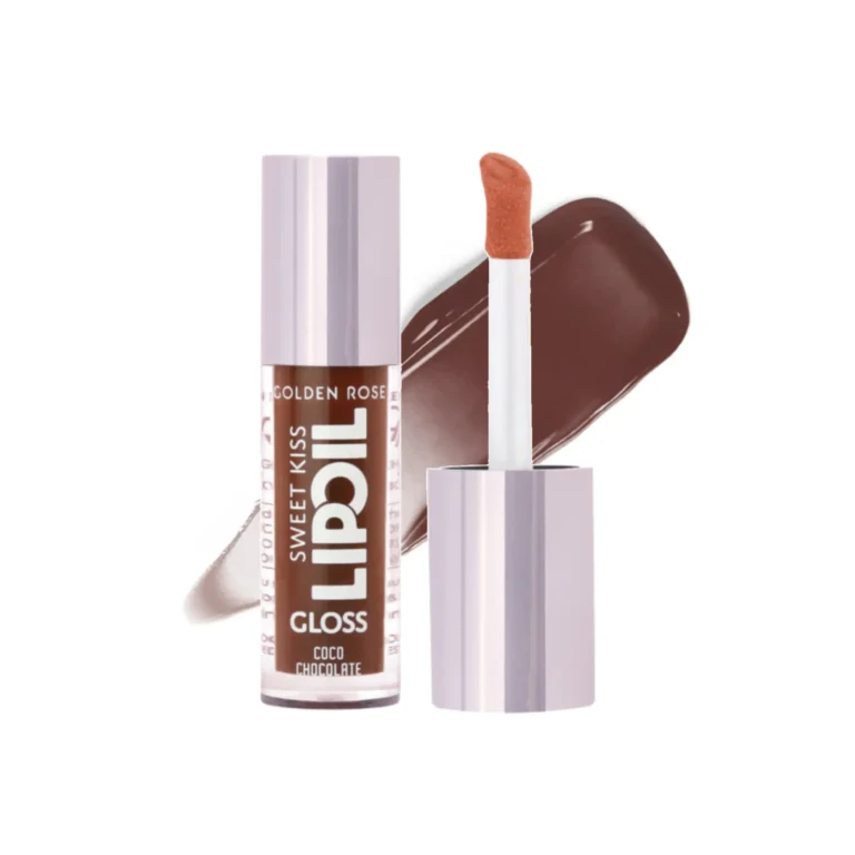 لیپ گلاس و روغن لب گلدن رز مدل Sweet Kiss رنگ Coco Chocolate شماره 06