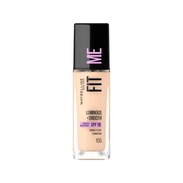 کرم پودر میبلین مدل Fit Me Luminous SPF18 رنگ Natural Ivory شماره 105