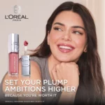 رژ لب مایع لورآل مدل plump Ambition Hyaluron رنگ worth It شماره 601