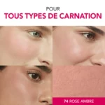 رژ گونه بورژوآ مدل Depuis 1863 رنگ Rose Ambre شماره 74