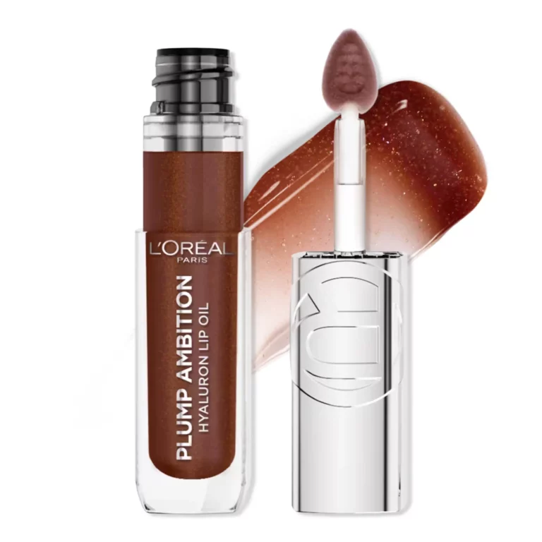 رژ لب مایع لورآل مدل plump Ambition Hyaluron رنگ la nuit sparkle شماره 510