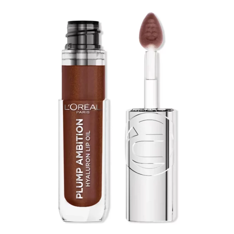 رژ لب مایع لورآل مدل plump Ambition Hyaluron رنگ la nuit sparkle شماره 510