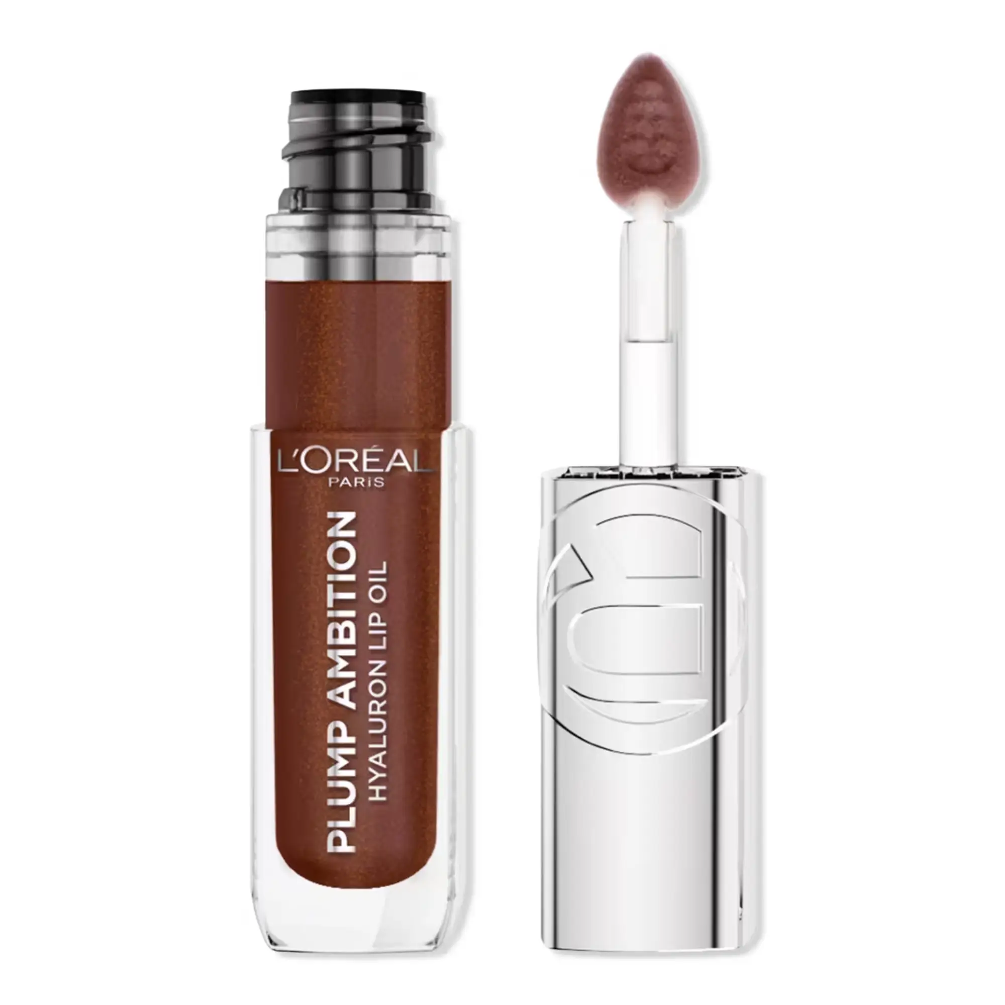 رژ لب مایع لورآل مدل plump Ambition Hyaluron رنگ la nuit sparkle شماره 510