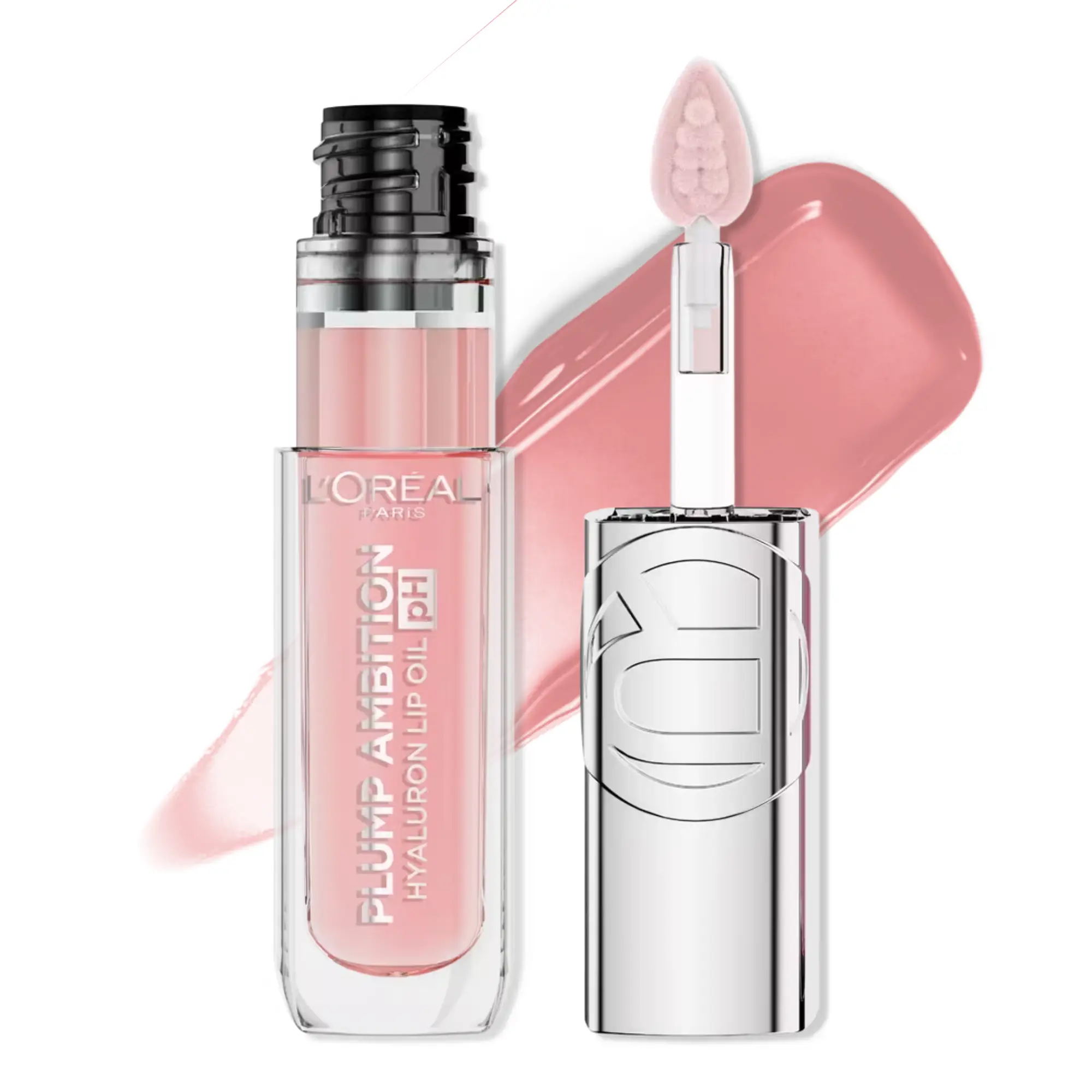 رژ لب مایع لورآل مدل Plump Ambition pH Lip Oil رنگ Rose شماره 020