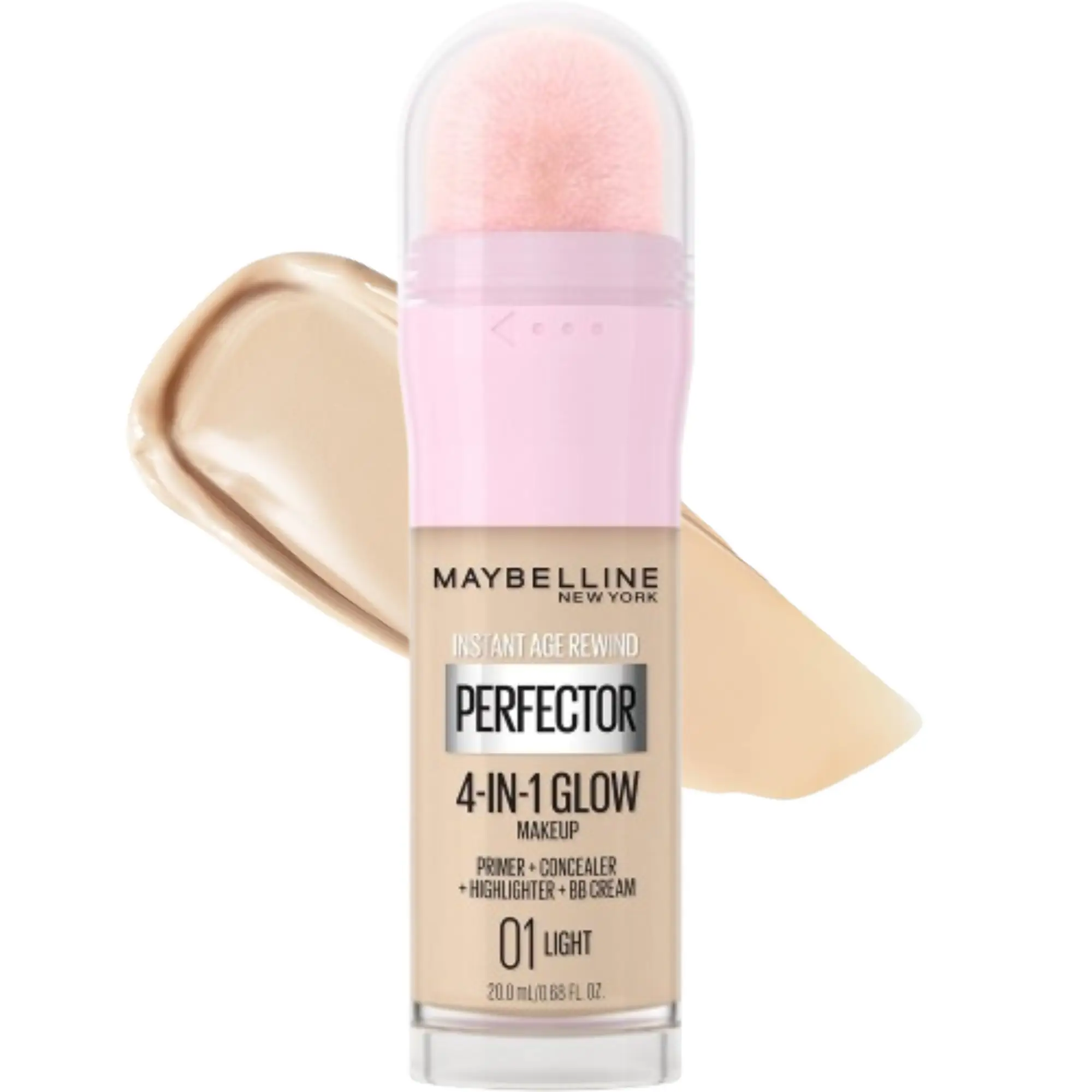 کرم آرایشی چهار منظوره میبلین مدل Instant Perfector Glow رنگ Leger/Light شماره 01 کرم آرایشی چهار منظوره میبلین مدل Instant Perfector Glow رنگ Leger/Light شماره 01