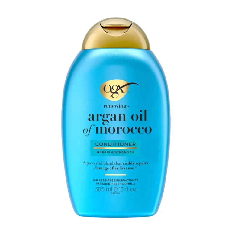 نرم کننده مو او جی ایکس مدل Renewing Argan Oil Of Morocco حجم 385ml