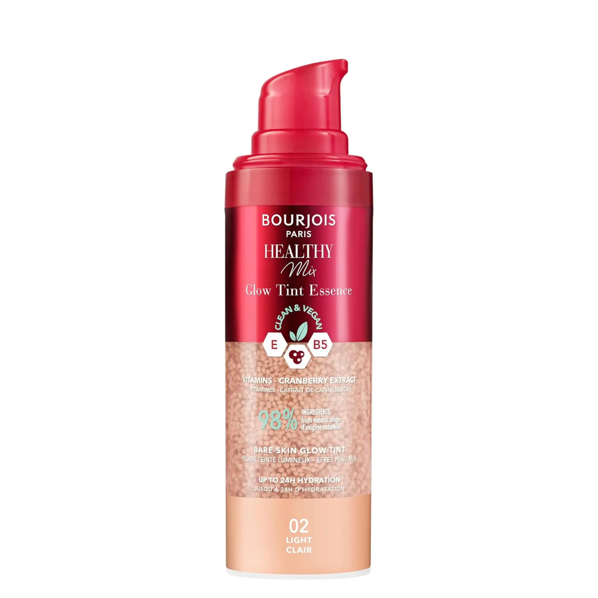 تینت صورت بورژوآ مدل Healthy Mix رنگ Light Clear شماره 020 حجم 30ml