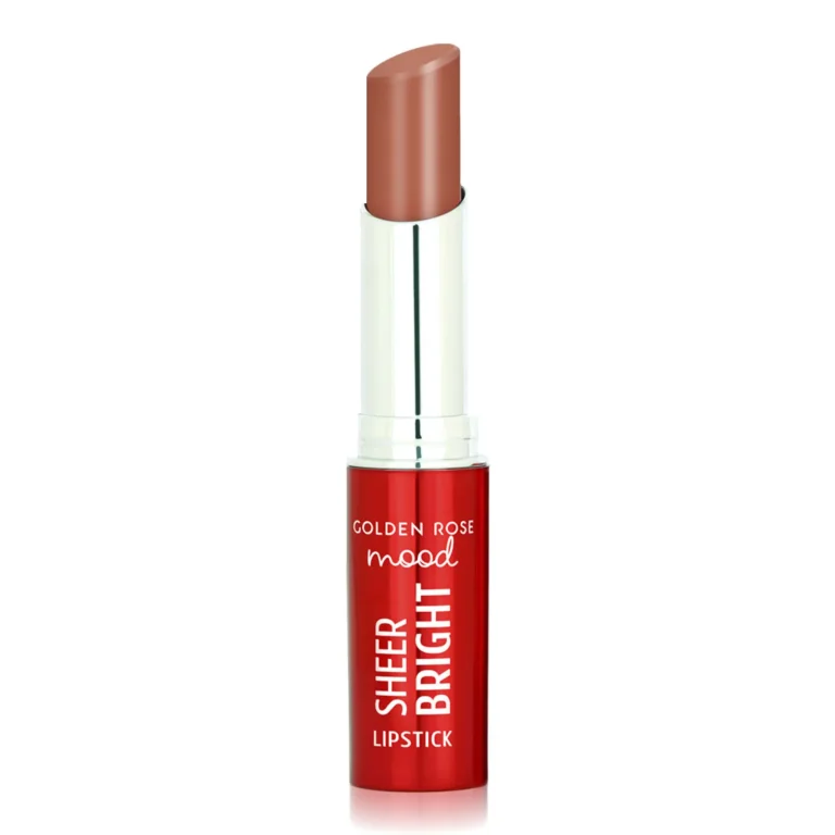 رژ لب گلدن رز مدل Mood Sheer Bright رنگ Nude Latte شماره 104