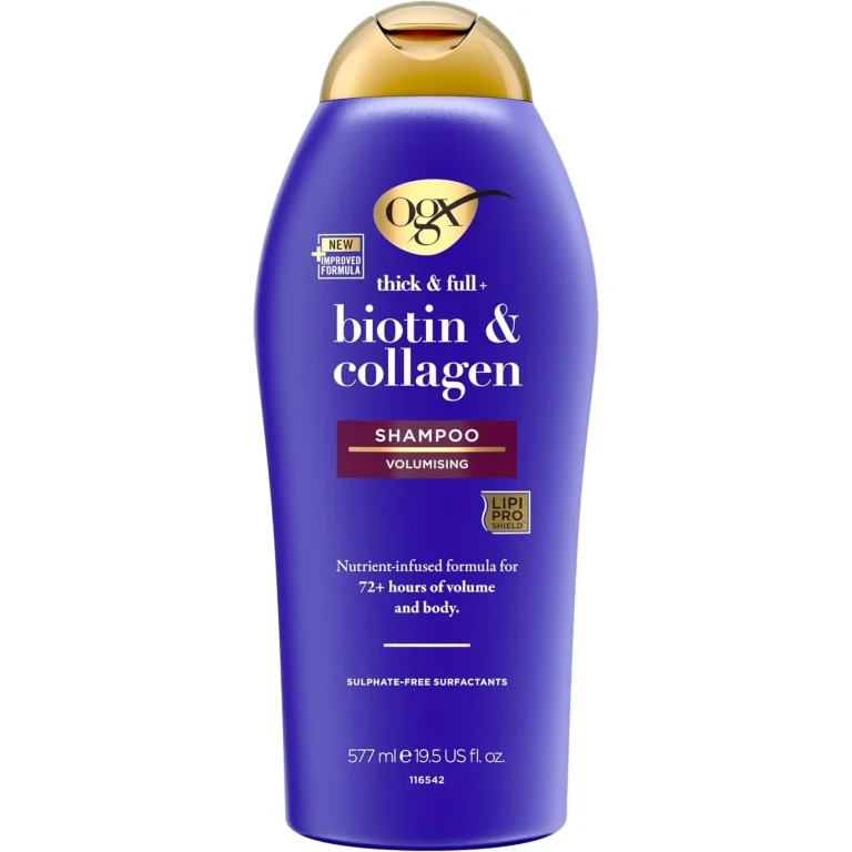 شامپو مو او جی ایکس مدل Biotin & Collagene حجم 577ml