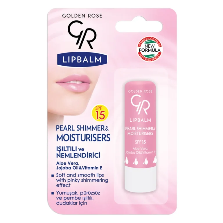 بالم لب گلدن رز مدل Pearl Shimmer