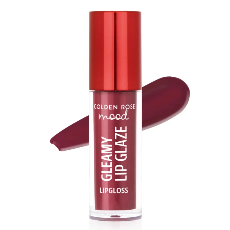 لیپ گلاس گلدن رز مدل Mood Gleamy Lip Glaze رنگ Plum Glaze شماره 206